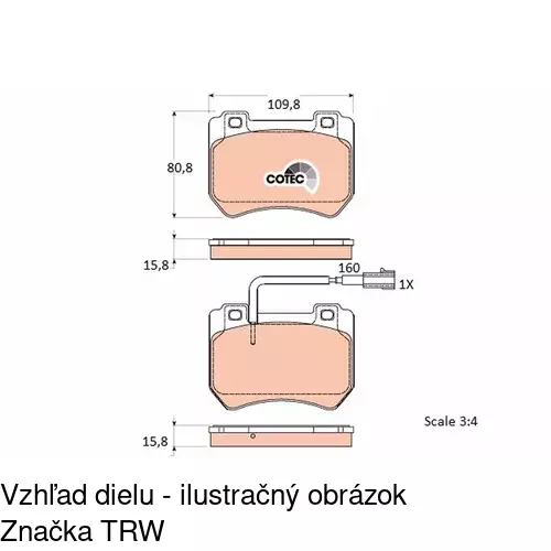 Brzdové dosky POLCAR S70-0596 - obr. 3