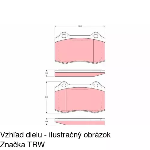 Brzdové dosky POLCAR S70-1168 - obr. 3