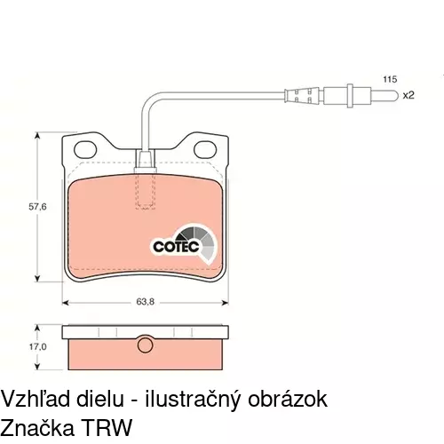 Brzdové dosky POLCAR S70-1181 - obr. 5