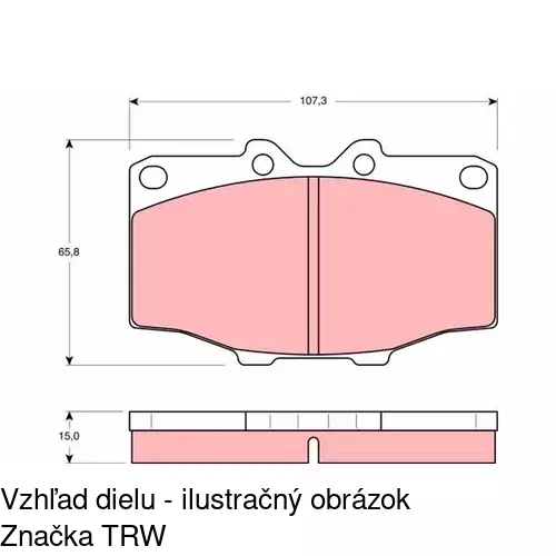 Brzdové dosky POLCAR S70-1363 - obr. 3