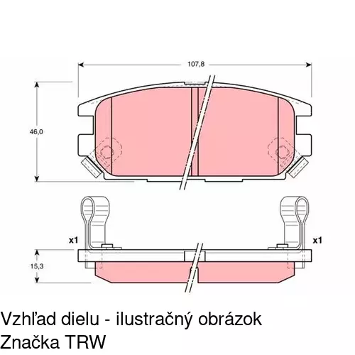 Brzdové dosky POLCAR S70-1365 - obr. 2