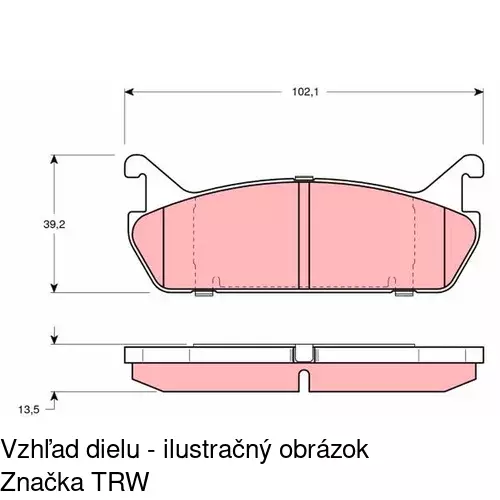 Brzdové dosky POLCAR S70-1398 - obr. 1