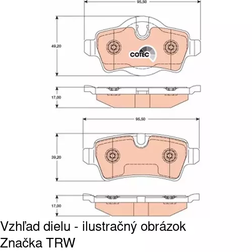 Brzdové dosky POLCAR S70-1485 - obr. 3