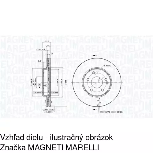 Brzdový kotúč POLCAR S71-0077 - obr. 2