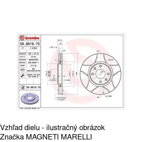 Brzdový kotúč POLCAR S71-0107 - obr. 3