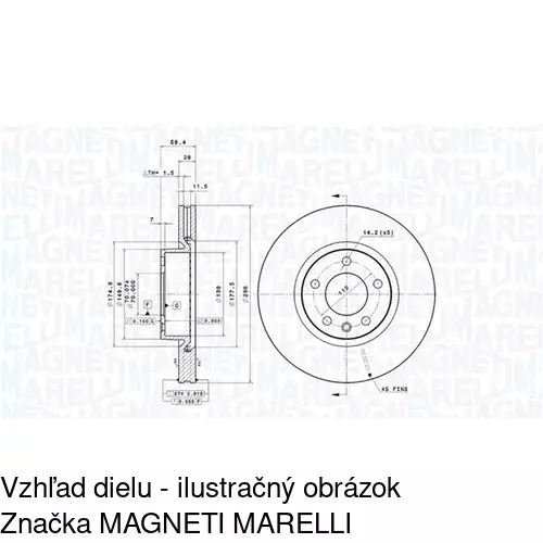 Brzdový kotúč POLCAR S71-0129