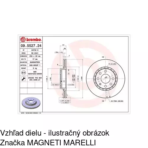 Brzdový kotúč POLCAR S71-0160