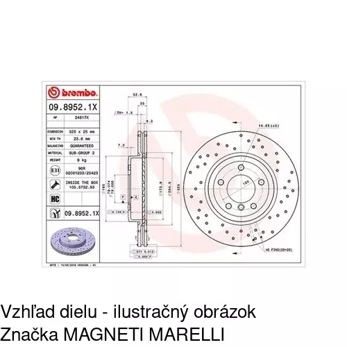 Brzdový kotúč POLCAR S71-0196 - obr. 2