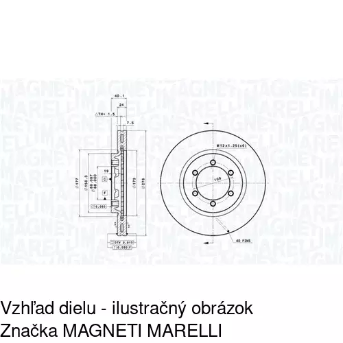 Brzdový kotúč POLCAR S71-0200 - obr. 3