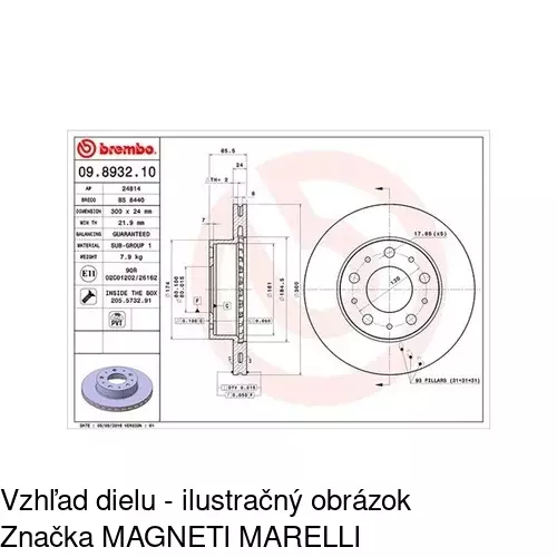 Brzdový kotúč POLCAR S71-0223 - obr. 5