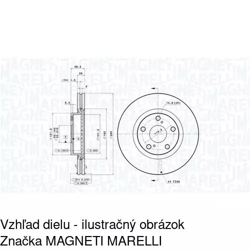 Brzdový kotúč S71-0367 /POLCAR/