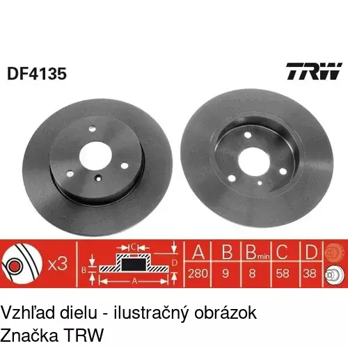 Brzdový kotúč POLCAR S71-0376 - obr. 5