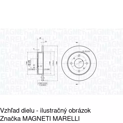 Brzdový kotúč POLCAR S71-1038 - obr. 3