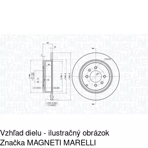 Brzdový kotúč POLCAR S71-1087