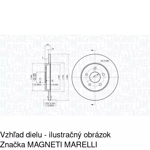 Brzdový kotúč POLCAR S71-1098