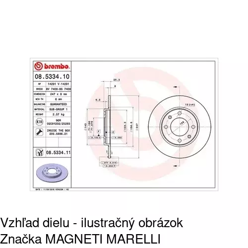 Brzdový kotúč POLCAR S71-1108 - obr. 5