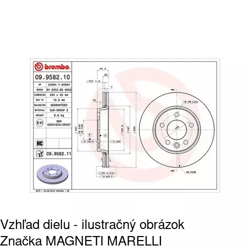 Brzdový kotúč POLCAR S71-1155