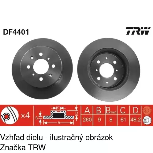 Brzdový kotúč S71-1221 /POLCAR/ - obr. 2