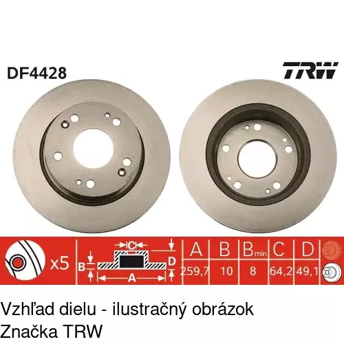 Brzdový kotúč POLCAR S71-1249 - obr. 3