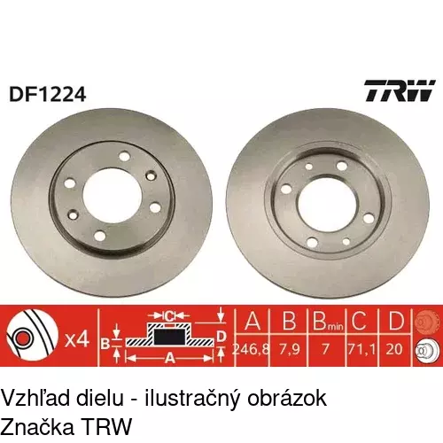 Brzdový kotúč POLCAR S71-1286 - obr. 1