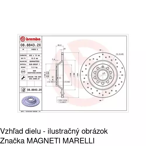 Brzdový kotúč POLCAR S71-1385 - obr. 1