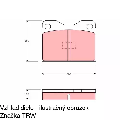 Brzdový kotúč S71-1392 /POLCAR/ - obr. 2