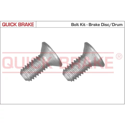 sada skrutiek, brzdový kotúč QUICK BRAKE 11671K