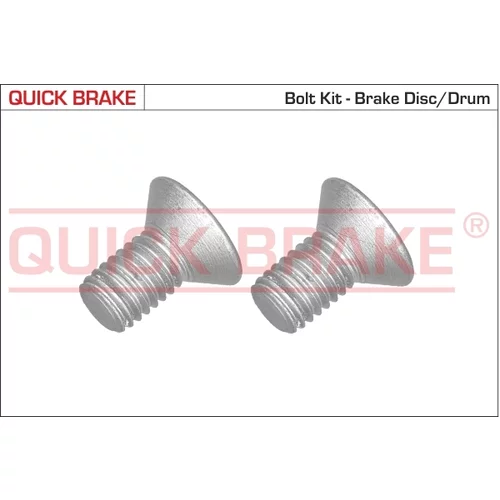 sada skrutiek, brzdový kotúč QUICK BRAKE 11669K