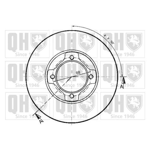 Brzdový kotúč QUINTON HAZELL BDC3233 - obr. 1