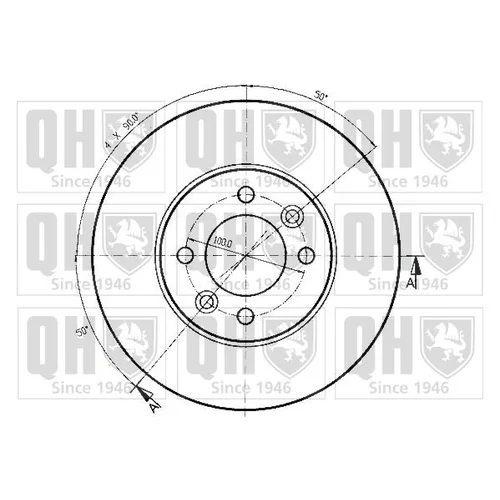 Brzdový kotúč QUINTON HAZELL BDC4401 - obr. 1