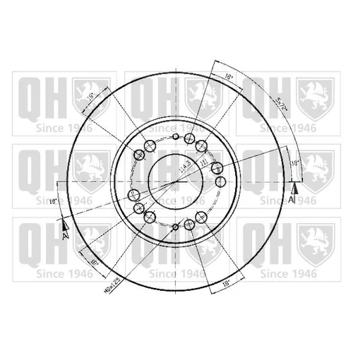 Brzdový kotúč QUINTON HAZELL BDC4382 - obr. 1