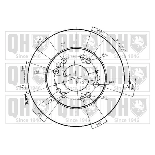 Brzdový kotúč QUINTON HAZELL BDC4383 - obr. 1