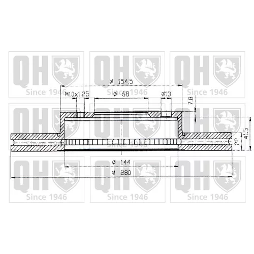 Brzdový kotúč QUINTON HAZELL BDC3813 - obr. 1