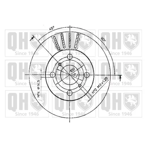 Brzdový kotúč QUINTON HAZELL BDC3835 - obr. 1