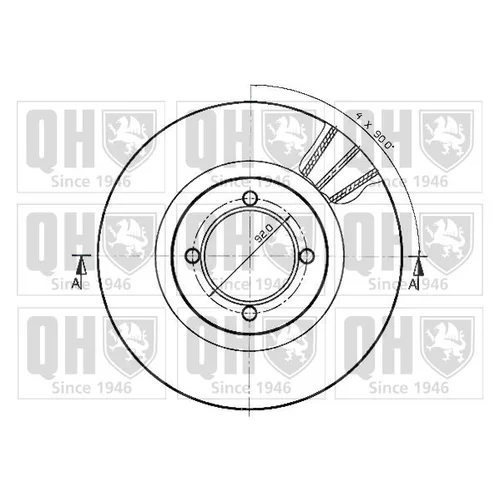 Brzdový kotúč QUINTON HAZELL BDC3610 - obr. 1