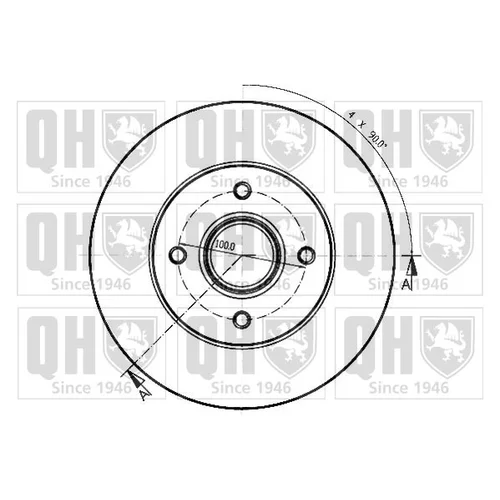 Brzdový kotúč QUINTON HAZELL BDC3691 - obr. 1