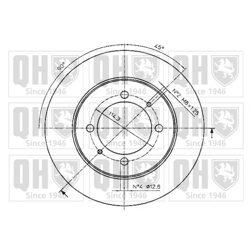 Brzdový kotúč QUINTON HAZELL BDC4297 - obr. 1