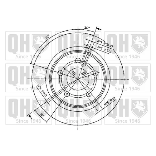 Brzdový kotúč QUINTON HAZELL BDC3422 - obr. 1