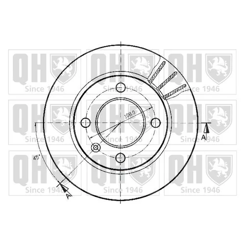 Brzdový kotúč QUINTON HAZELL BDC3438 - obr. 1