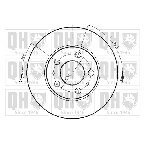 Brzdový kotúč QUINTON HAZELL BDC3122 - obr. 1