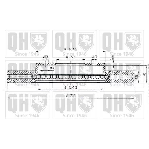 Brzdový kotúč QUINTON HAZELL BDC4776 - obr. 1