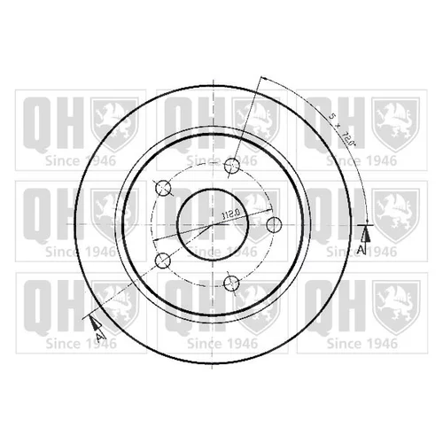 Brzdový kotúč QUINTON HAZELL BDC3518 - obr. 1