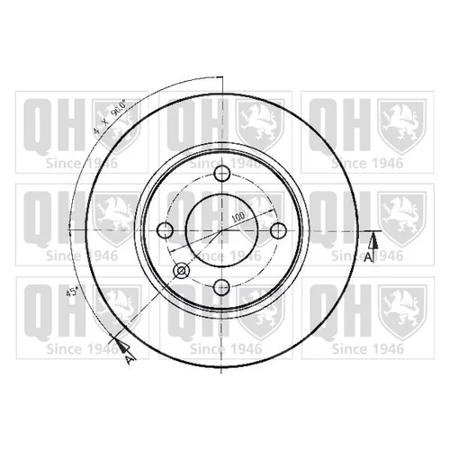 Brzdový kotúč QUINTON HAZELL BDC4410 - obr. 1