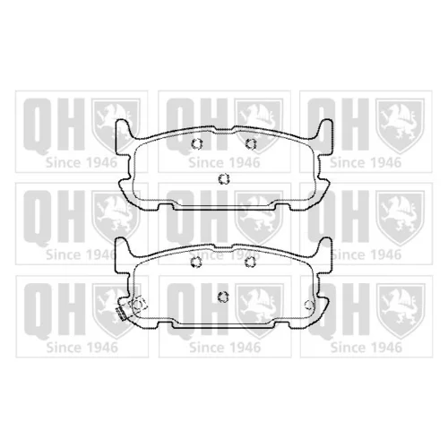 Sada brzdových platničiek kotúčovej brzdy QUINTON HAZELL BP1490