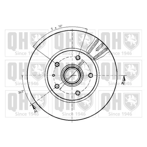 Brzdový kotúč QUINTON HAZELL BDC3458 - obr. 1