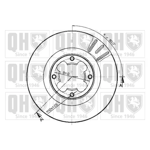 Brzdový kotúč QUINTON HAZELL BDC3814 - obr. 1