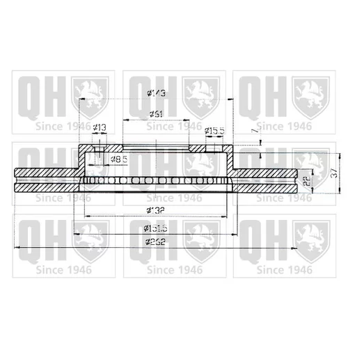 Brzdový kotúč QUINTON HAZELL BDC4404