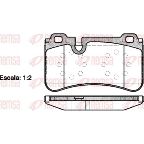 Sada brzdových platničiek kotúčovej brzdy REMSA 1280.00
