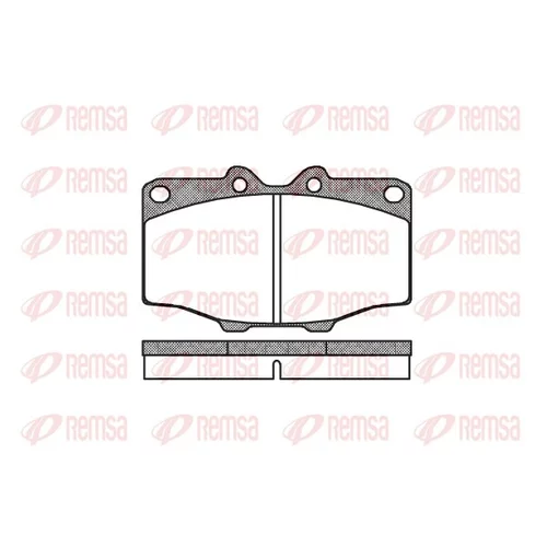 Sada brzdových platničiek kotúčovej brzdy REMSA 0132.00