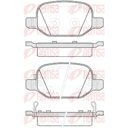 Sada brzdových platničiek kotúčovej brzdy REMSA 0727.52